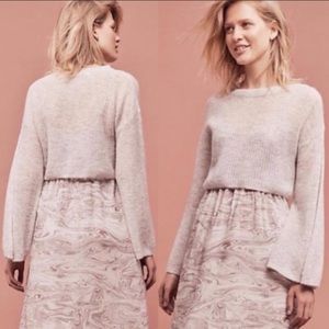 Anthropologie Sleeping On Snow Crop Bell Sweater